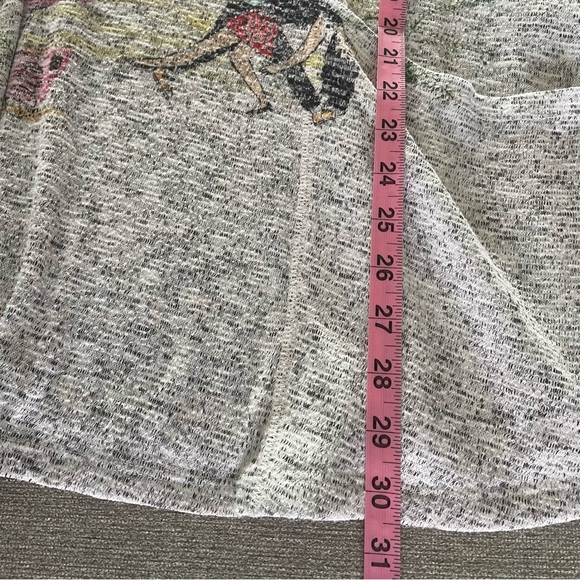 Inoah Wearable Art Tunic Top 3/4 Sleeve Asymmetric Hem Crew Neck Size Medium - Picture 8 of 10